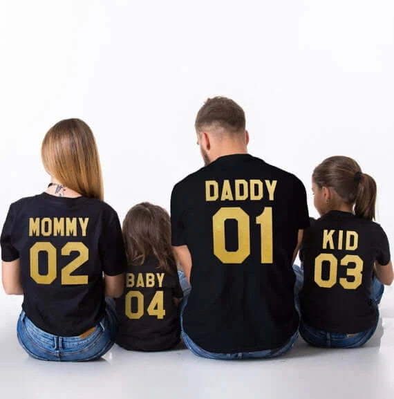Image of coordinated family fashion