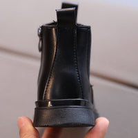 Girls' short boots in black