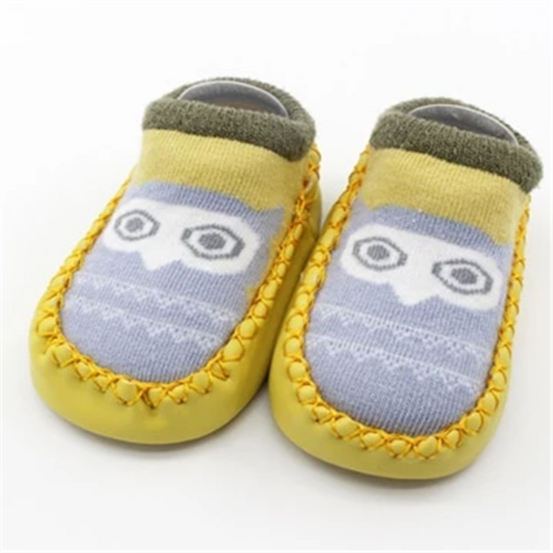 Soft baby floor socks in yellow