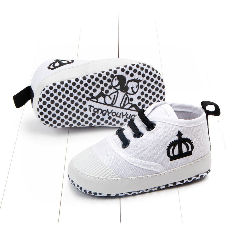 Toddler canvas shoes with rubber sole