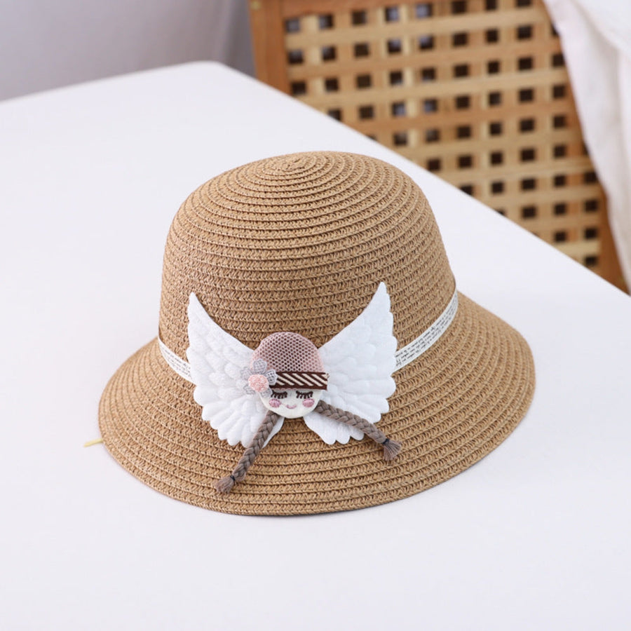 Straw hat for kids at a picnic