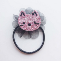 Playful girls' hair accessories with kitty cat clips