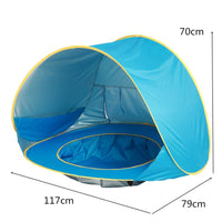 Easy fold-up beach tent for kids