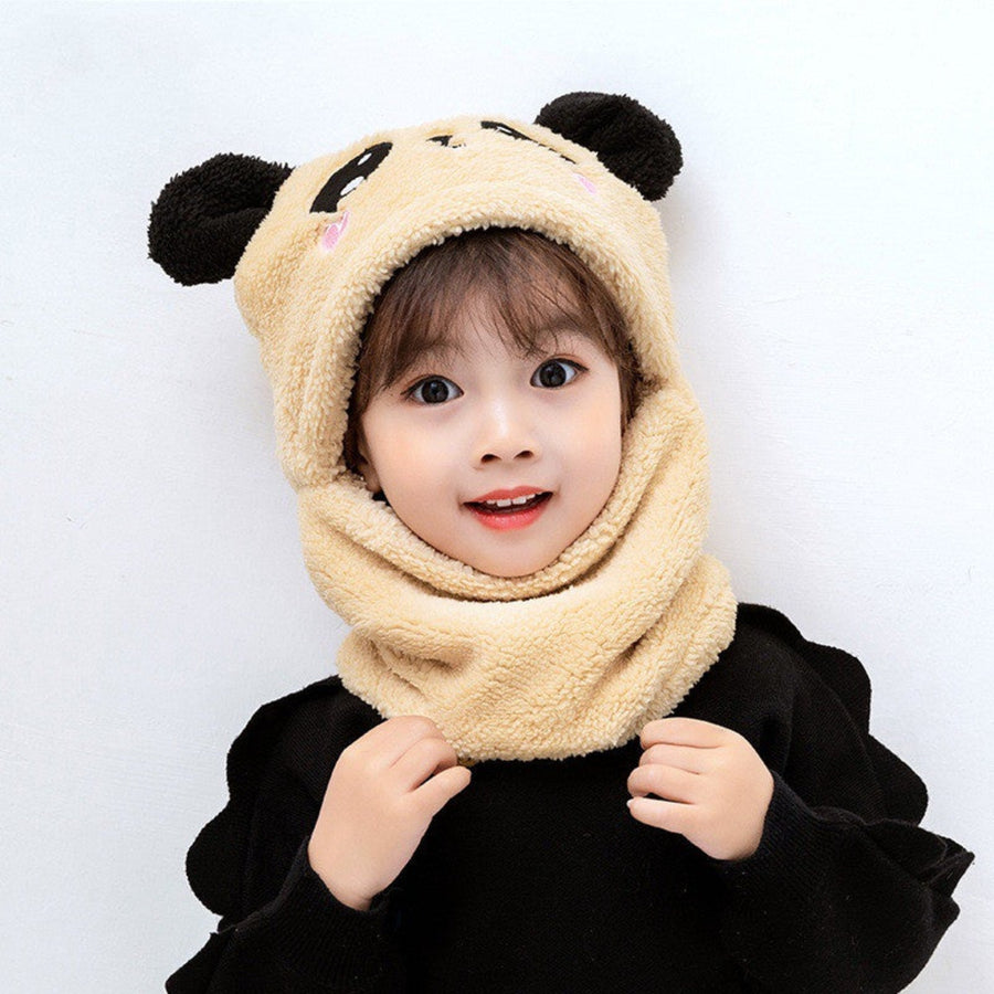 Winter hat providing ear protection with cute panda design