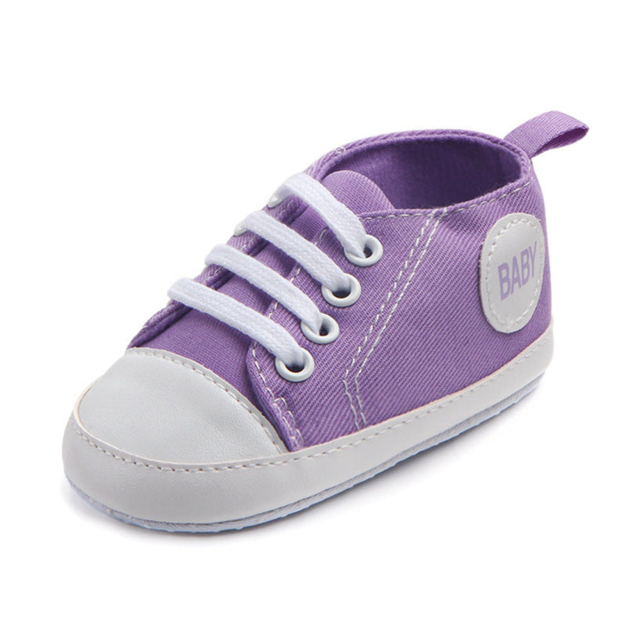 Infant and toddler sneakers in purple