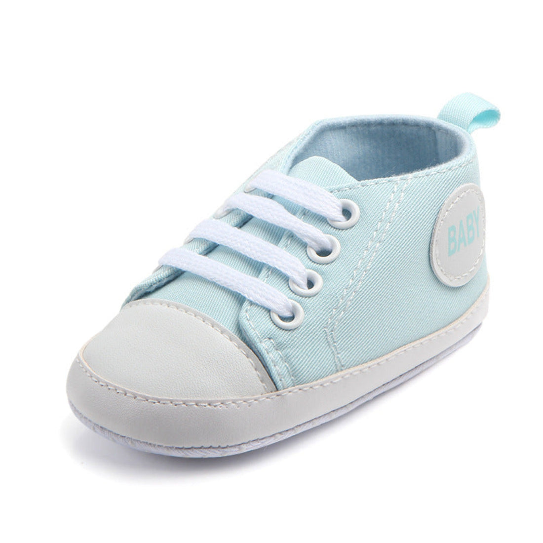 Anti-slip baby sneakers in light blue