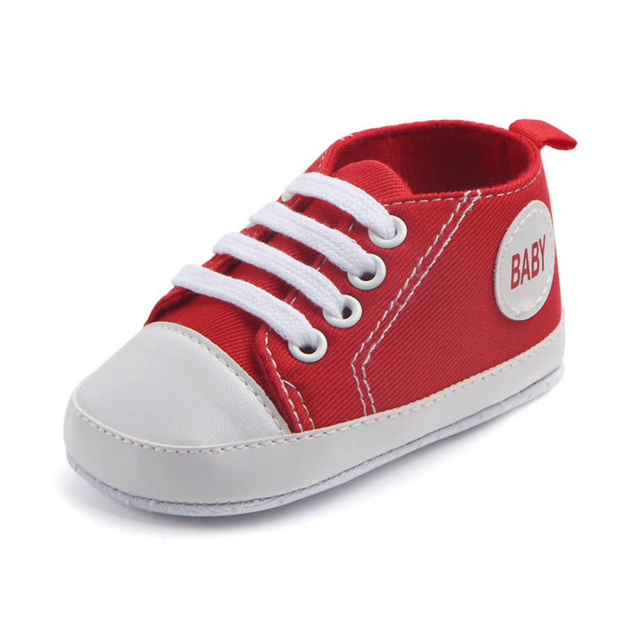 Easy to wear baby sneakers in red