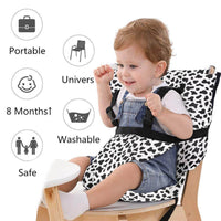 Compact baby safety seat for dining