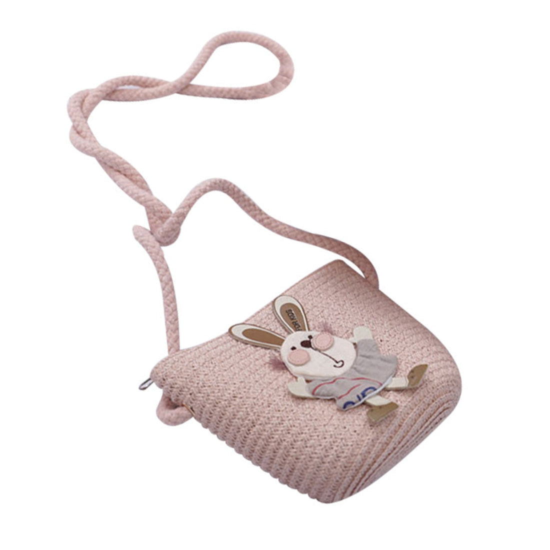 Adorable straw hat with rabbit decoration for kids