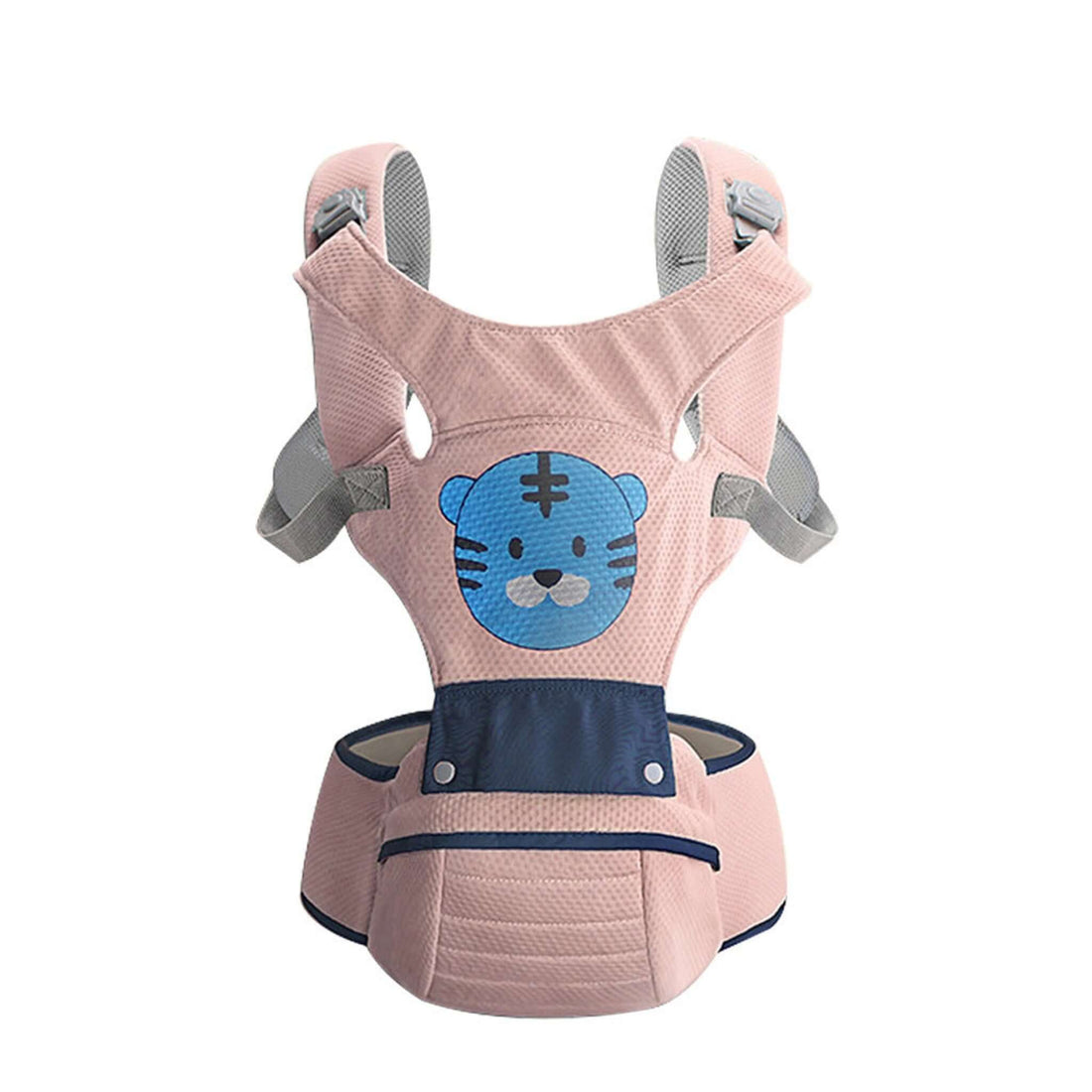 Hands-free baby carrying with waist stool