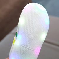 Stylish LED sneakers for kids with Velcro closure