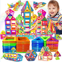 Colorful magnetic building blocks set