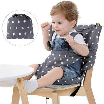 Portable baby dining chair bag in gray