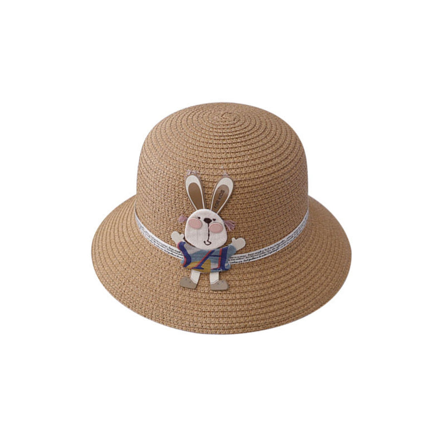 Stylish summer hat for kids with rabbit decoration