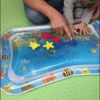 Colorful baby water mat with floating toys